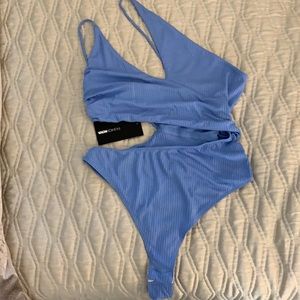 COPY - Light Blue Cut Out Bodysuit